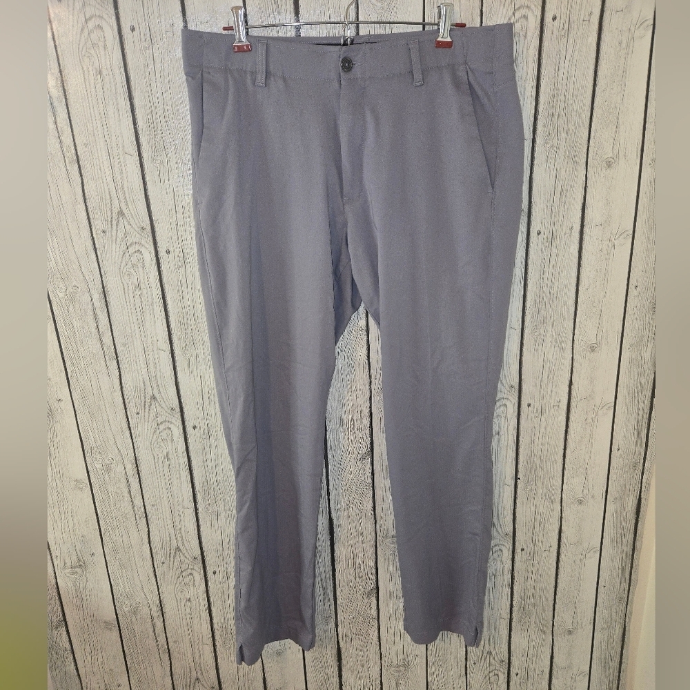 Under Armour Men’s Golf Pants Gray Performance Stretch Flat Front 38x32